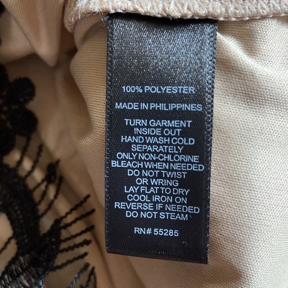 Express Black Lace/Nude Lining Strapless Mini Dress🖤 - Picture 9 of 13